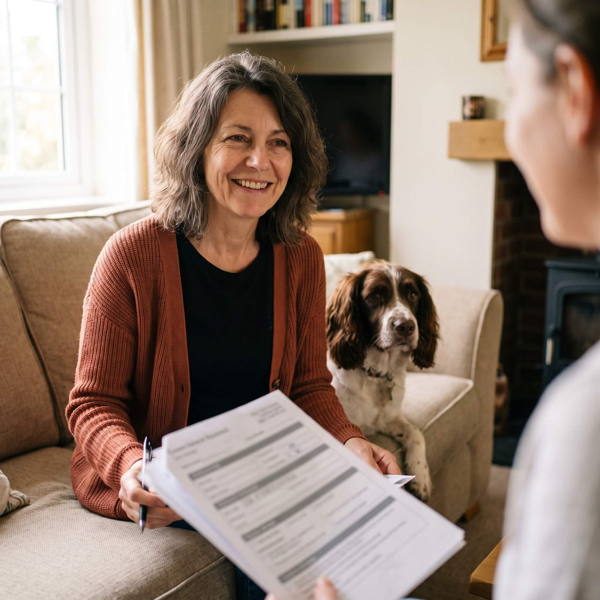 Confident pet sitter who looks like a professional business owner, not a hobbyist