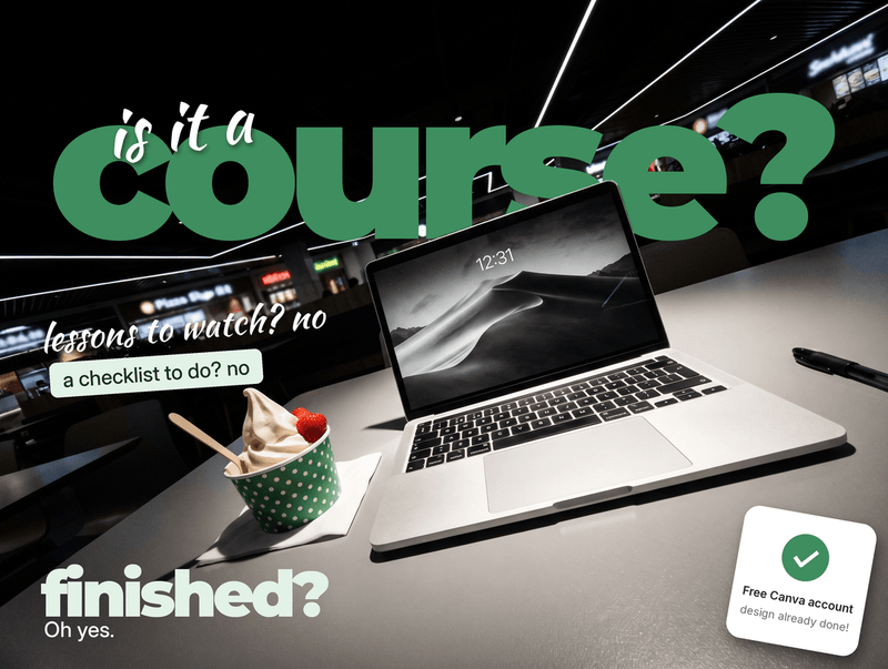 Finished Documents, Not a Course